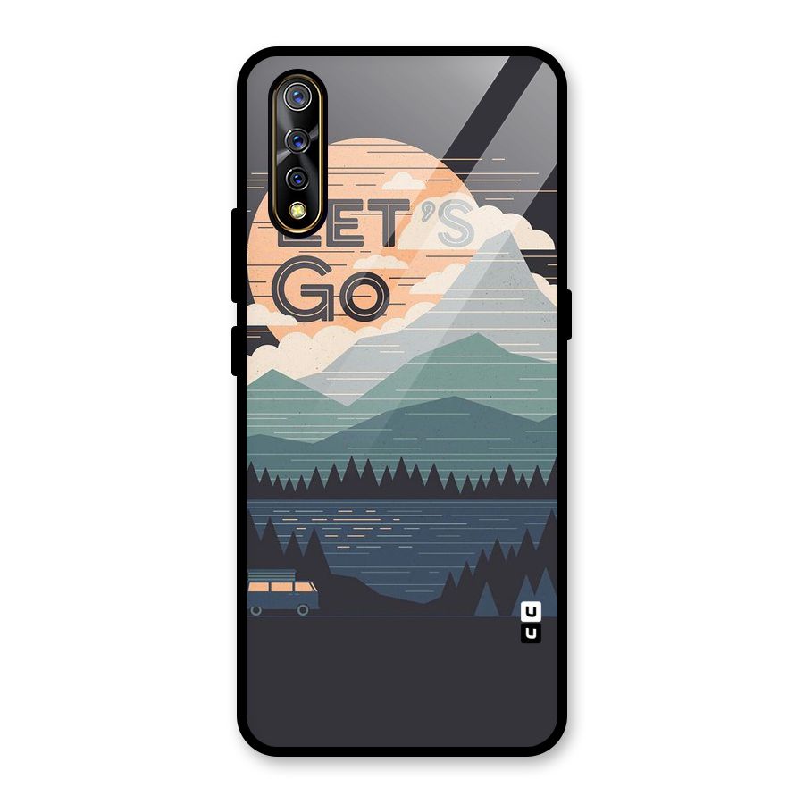 Abstract Travel Glass Back Case for Vivo S1