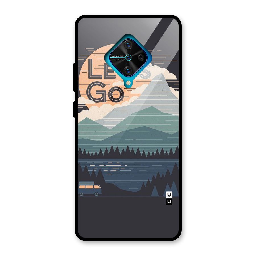 Abstract Travel Glass Back Case for Vivo S1 Pro