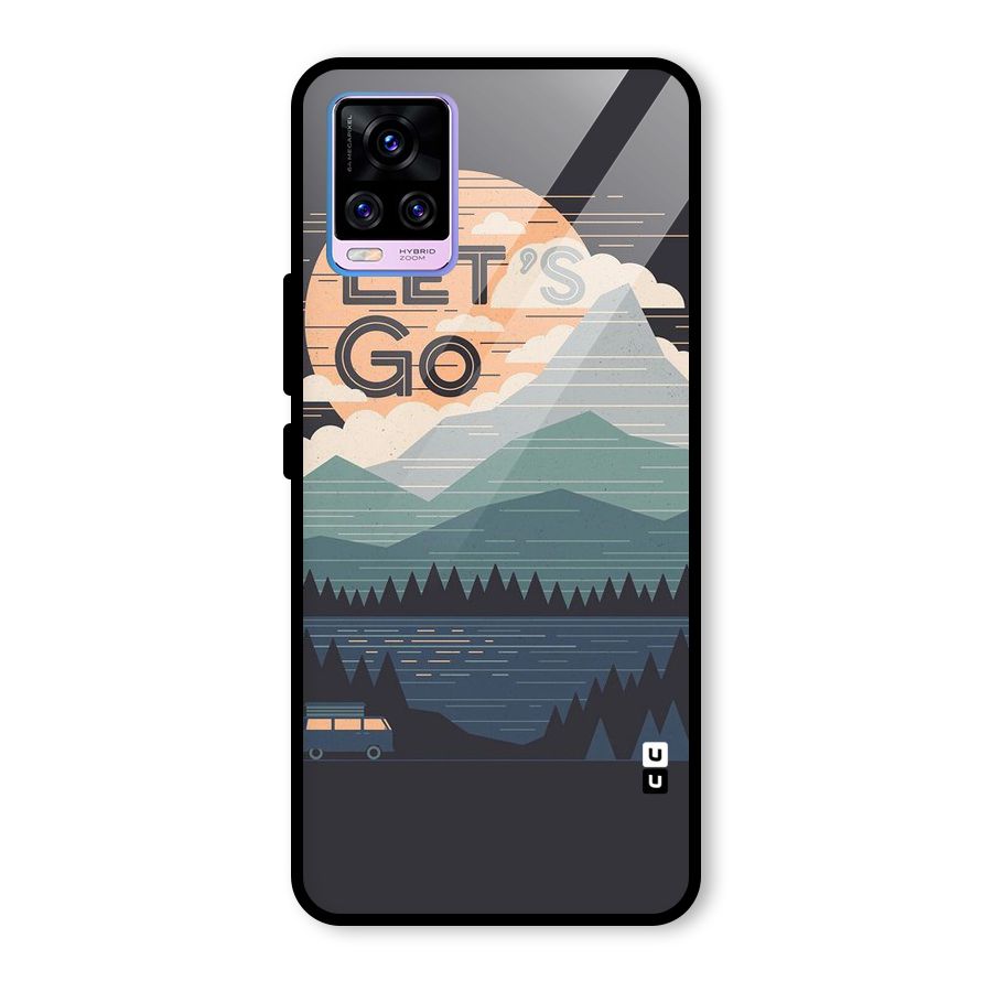 Abstract Travel Glass Back Case for Vivo V20 Pro
