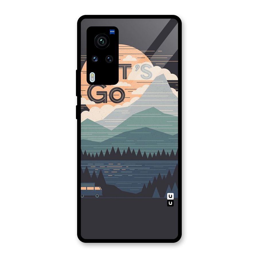 Abstract Travel Glass Back Case for Vivo X60 Pro