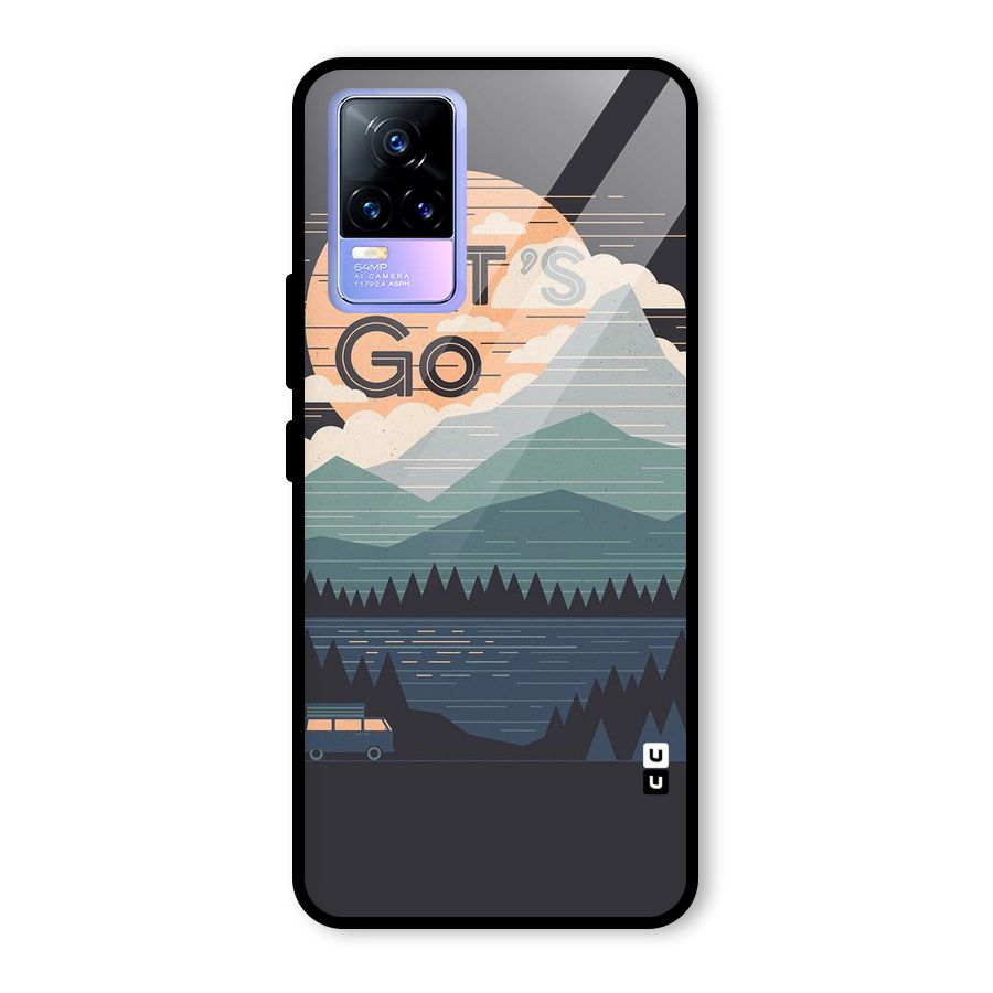 Abstract Travel Glass Back Case for Vivo Y73
