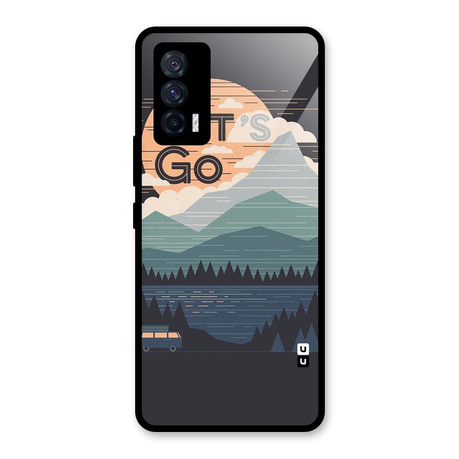 Abstract Travel Glass Back Case for Vivo iQOO 7 5G