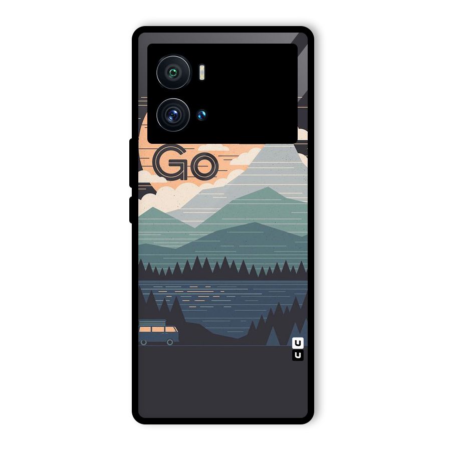 Abstract Travel Glass Back Case for Vivo iQOO 9 Pro