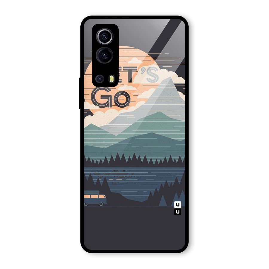 Abstract Travel Glass Back Case for Vivo iQOO Z3