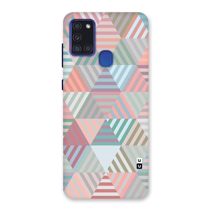 Abstract Triangle Lines Back Case for Galaxy A21s