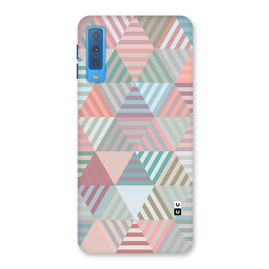 Abstract Triangle Lines Back Case for Galaxy A7 (2018)