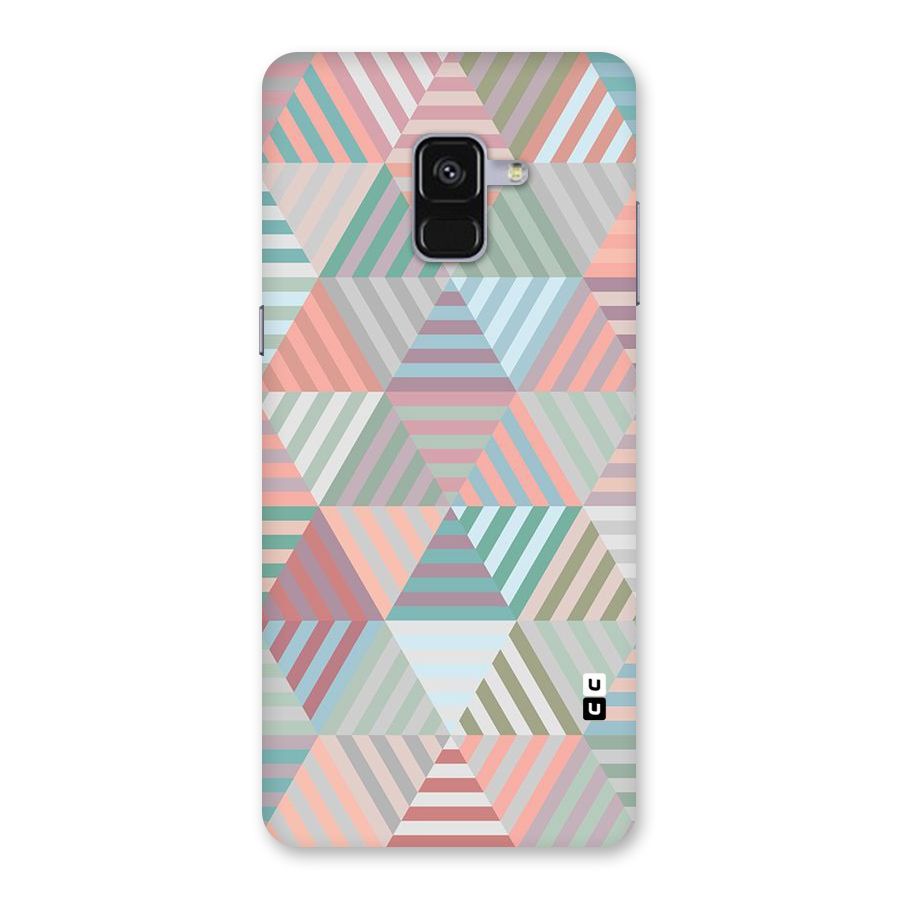 Abstract Triangle Lines Back Case for Galaxy A8 Plus