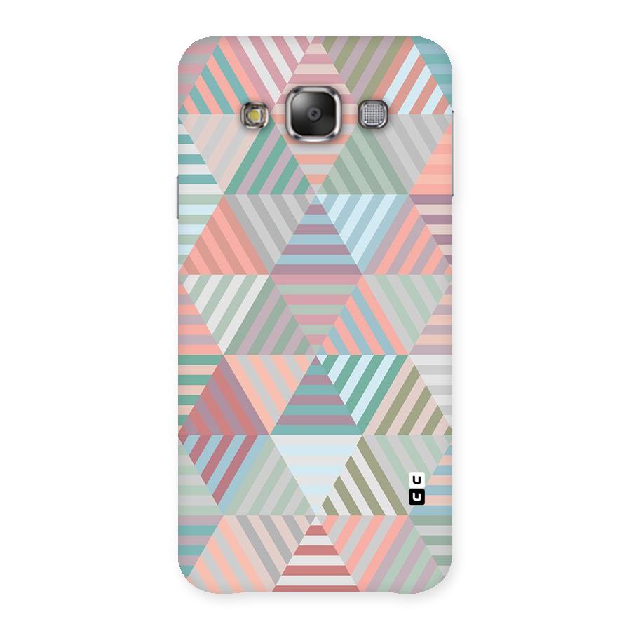 Abstract Triangle Lines Back Case for Galaxy E7