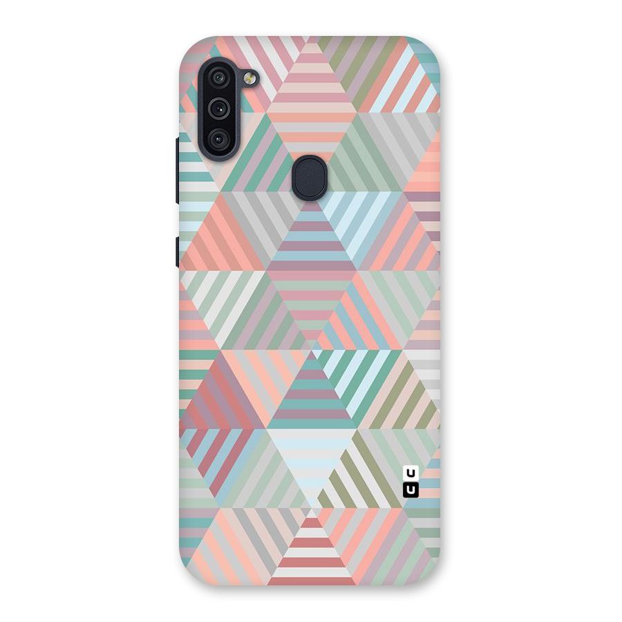 Abstract Triangle Lines Back Case for Galaxy M11