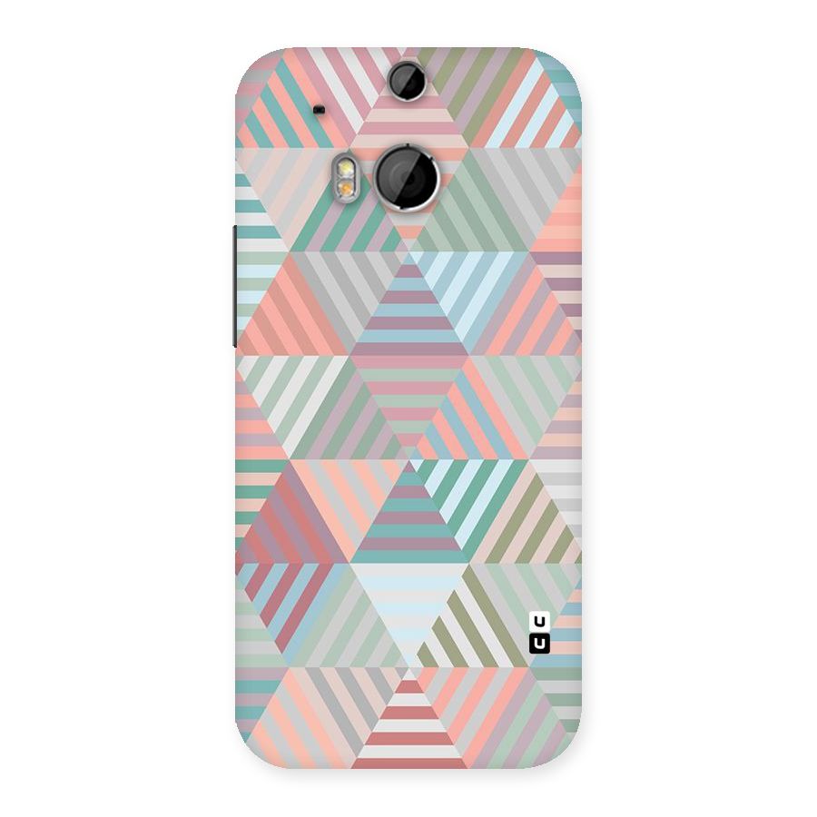 Abstract Triangle Lines Back Case for HTC One M8