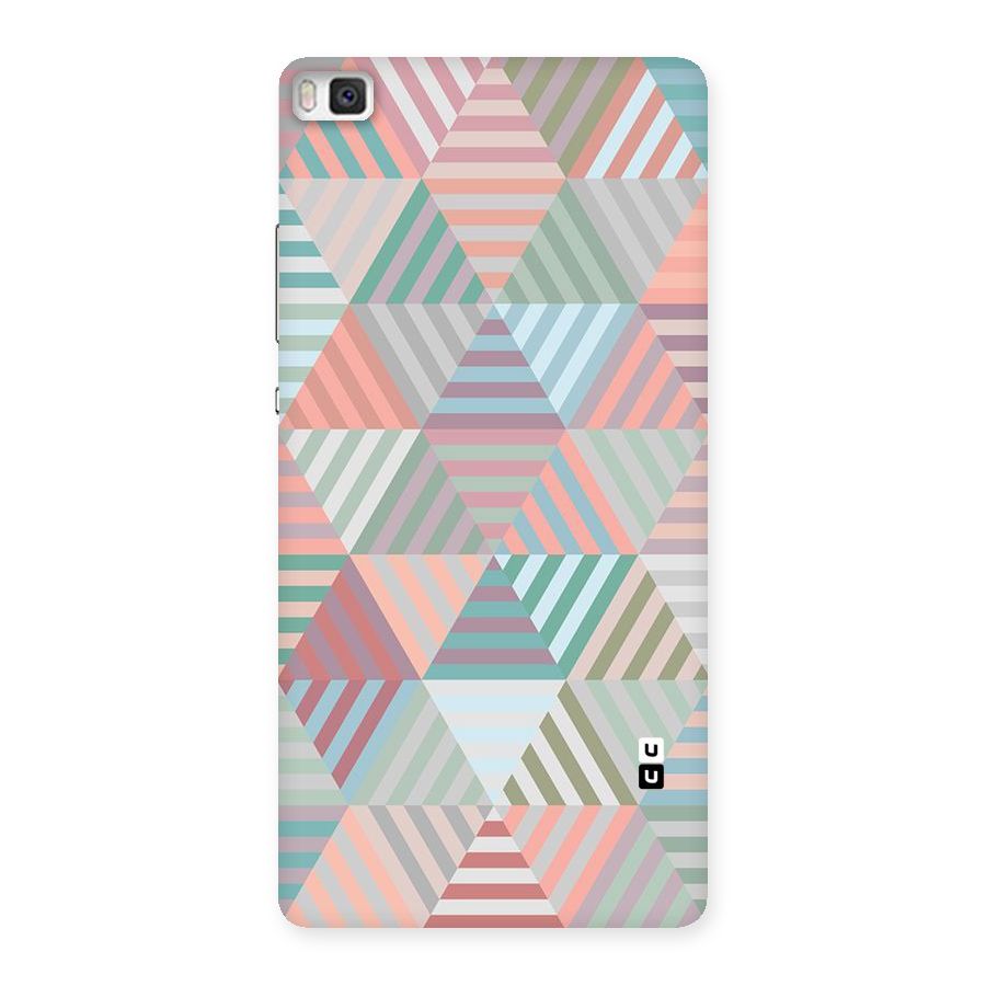 Abstract Triangle Lines Back Case for Huawei P8