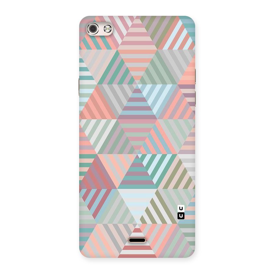 Abstract Triangle Lines Back Case for Micromax Canvas Silver 5