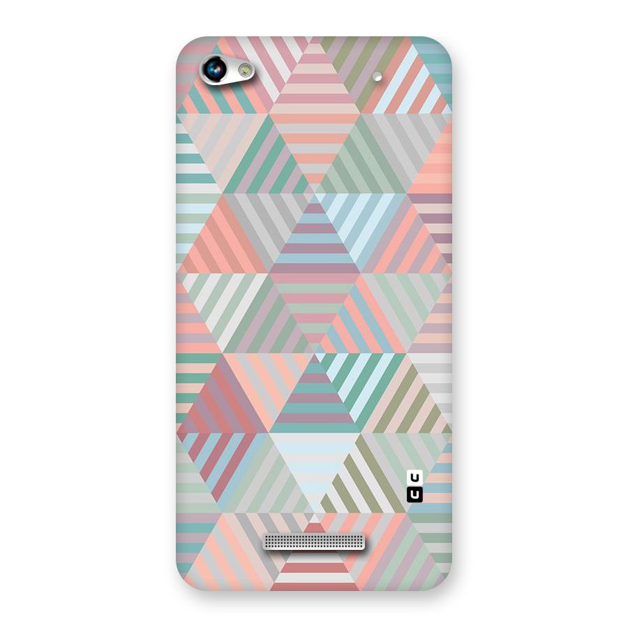 Abstract Triangle Lines Back Case for Micromax Hue 2