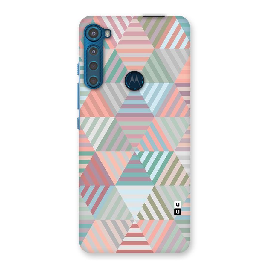 Abstract Triangle Lines Back Case for Motorola One Fusion Plus
