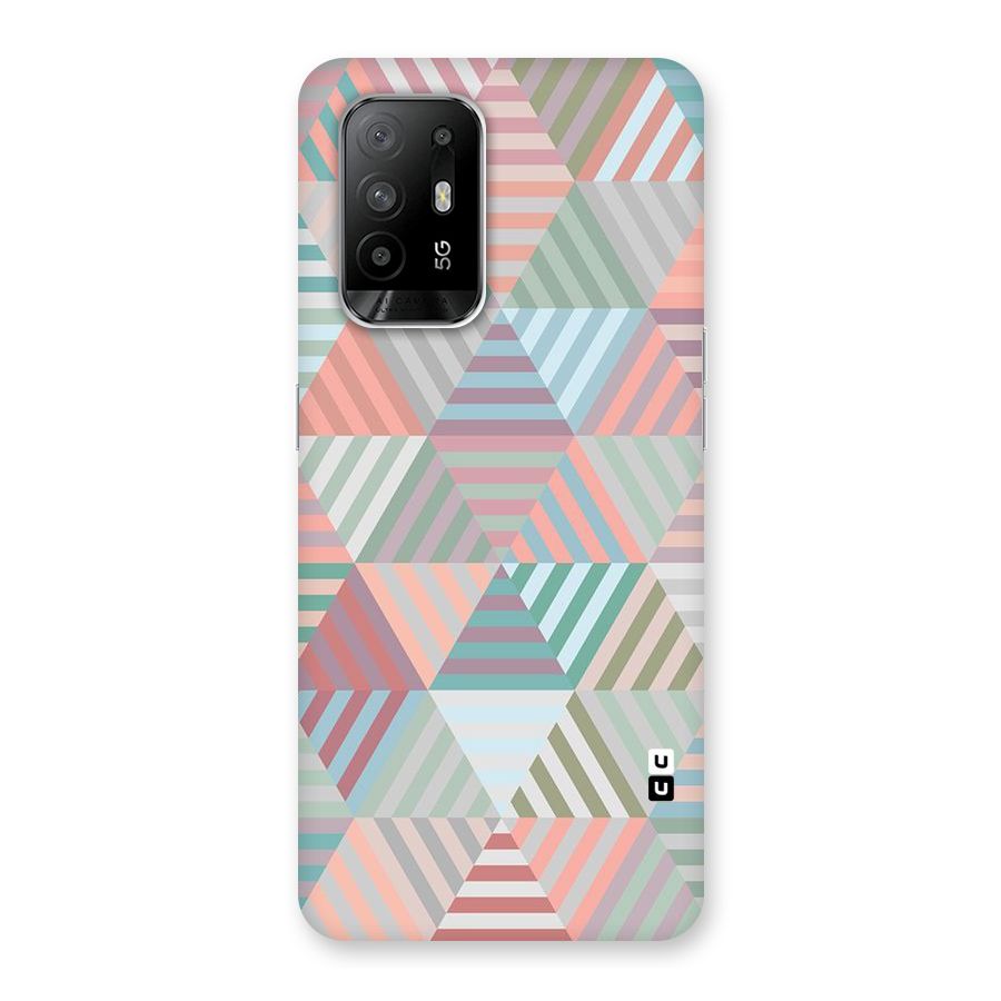 Abstract Triangle Lines Back Case for Oppo F19 Pro Plus 5G
