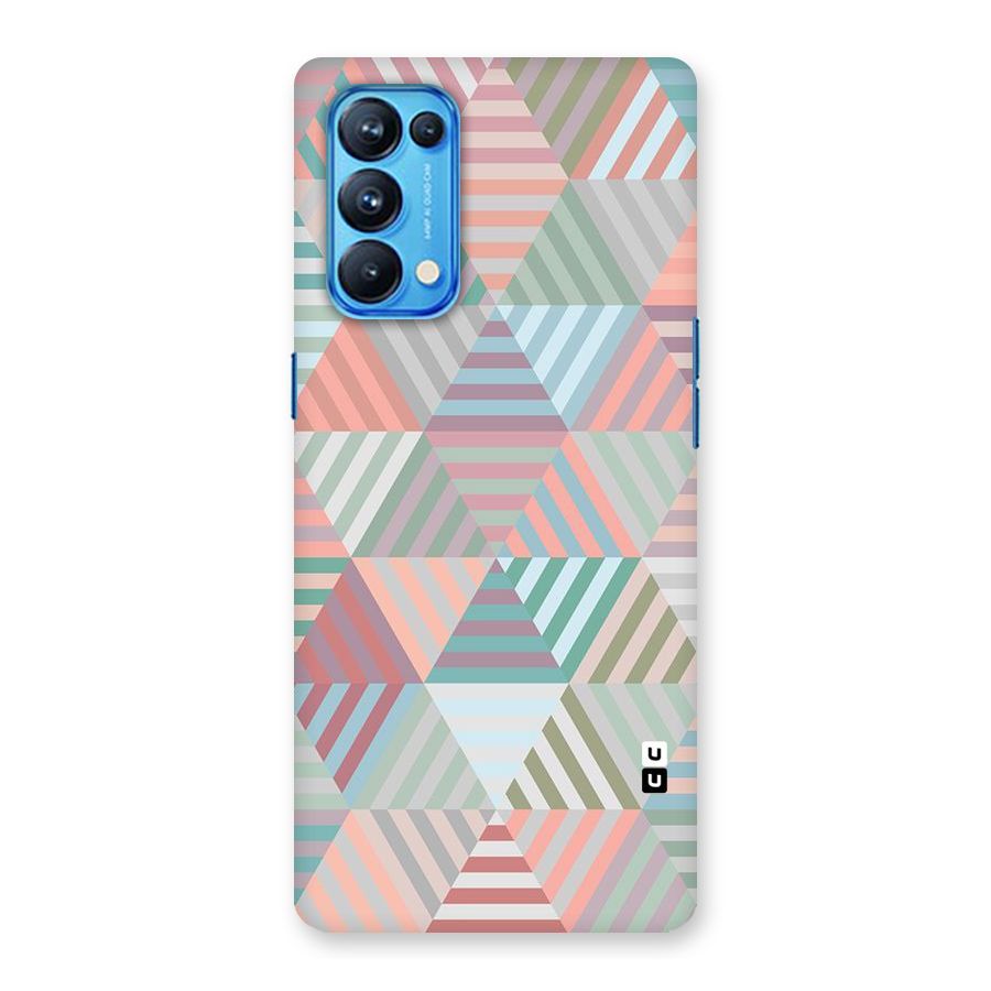 Abstract Triangle Lines Back Case for Oppo Reno5 Pro 5G
