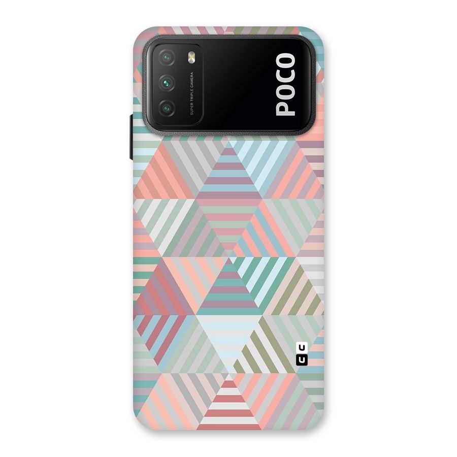 Abstract Triangle Lines Back Case for Poco M3