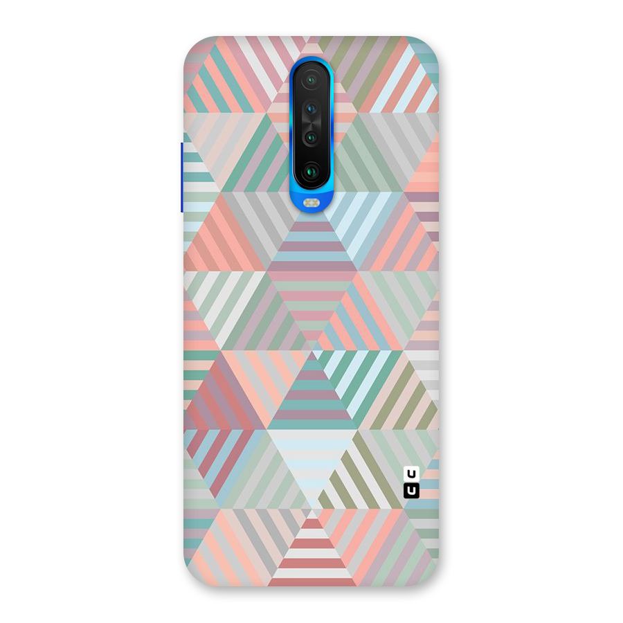 Abstract Triangle Lines Back Case for Poco X2