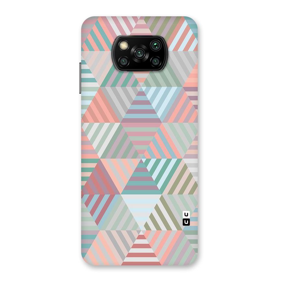 Abstract Triangle Lines Back Case for Poco X3
