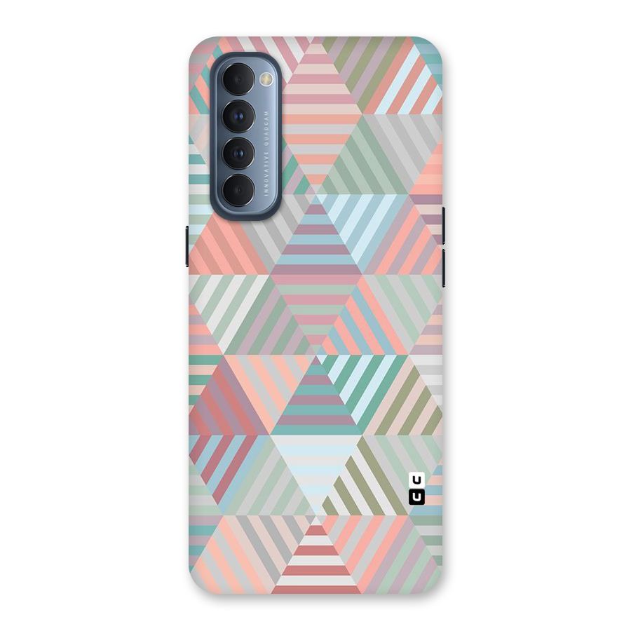 Abstract Triangle Lines Back Case for Reno4 Pro
