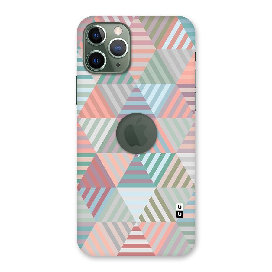 Abstract Triangle Lines Back Case for iPhone 11 Pro Logo  Cut
