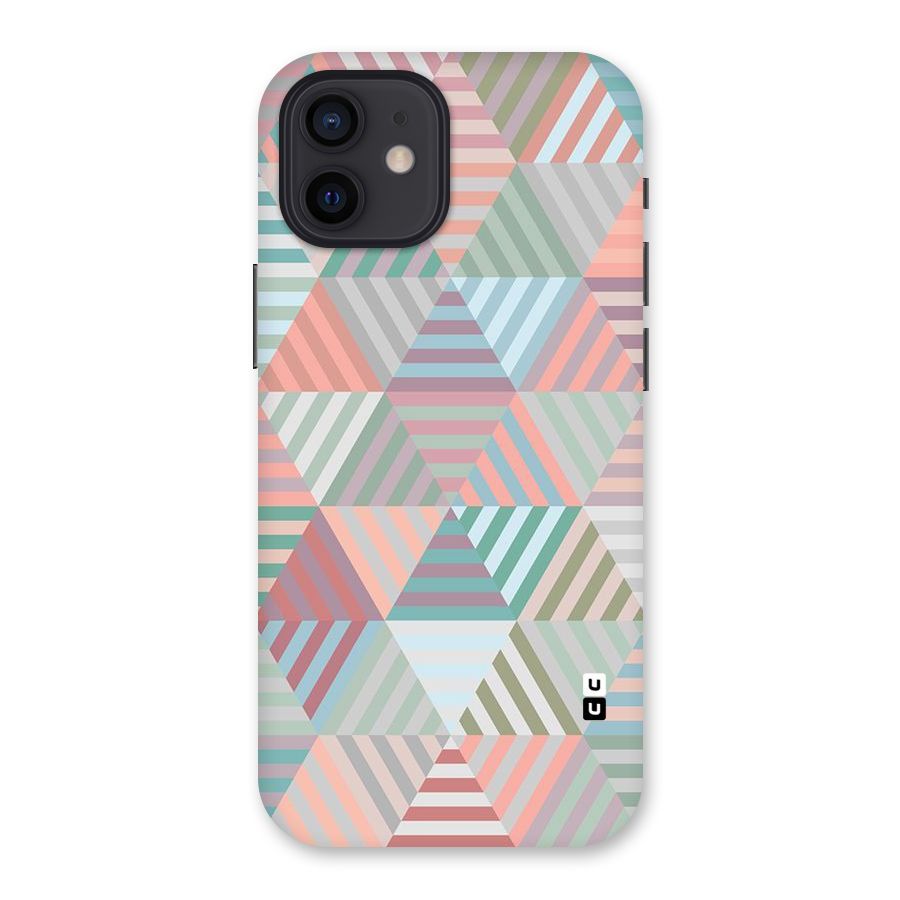 Abstract Triangle Lines Back Case for iPhone 12