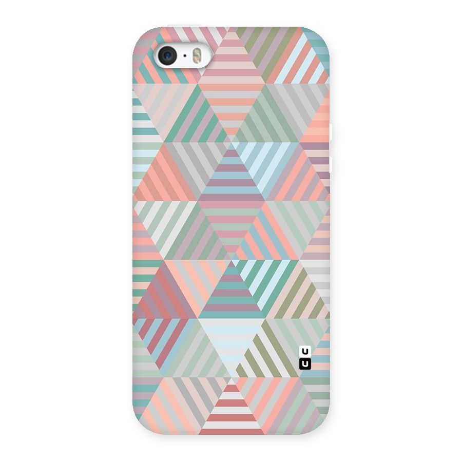 Abstract Triangle Lines Back Case for iPhone SE