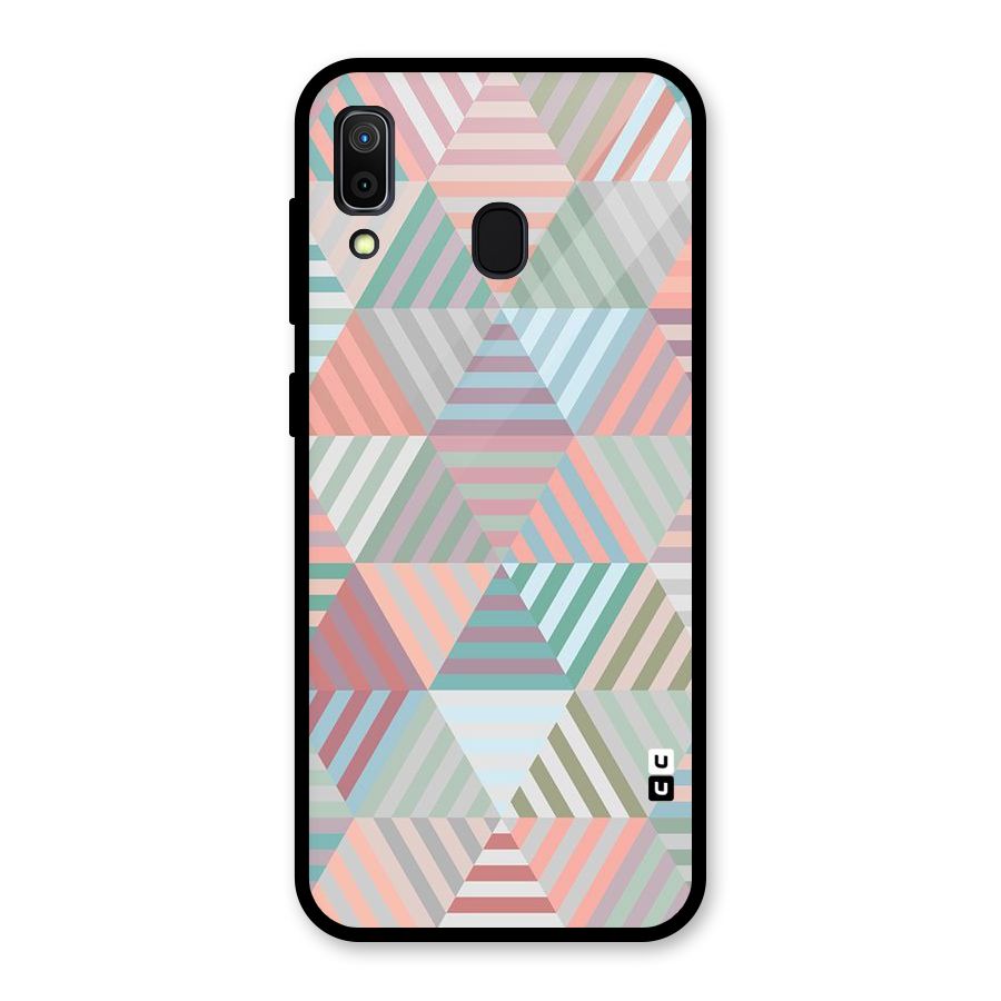 Abstract Triangle Lines Glass Back Case for Galaxy A30