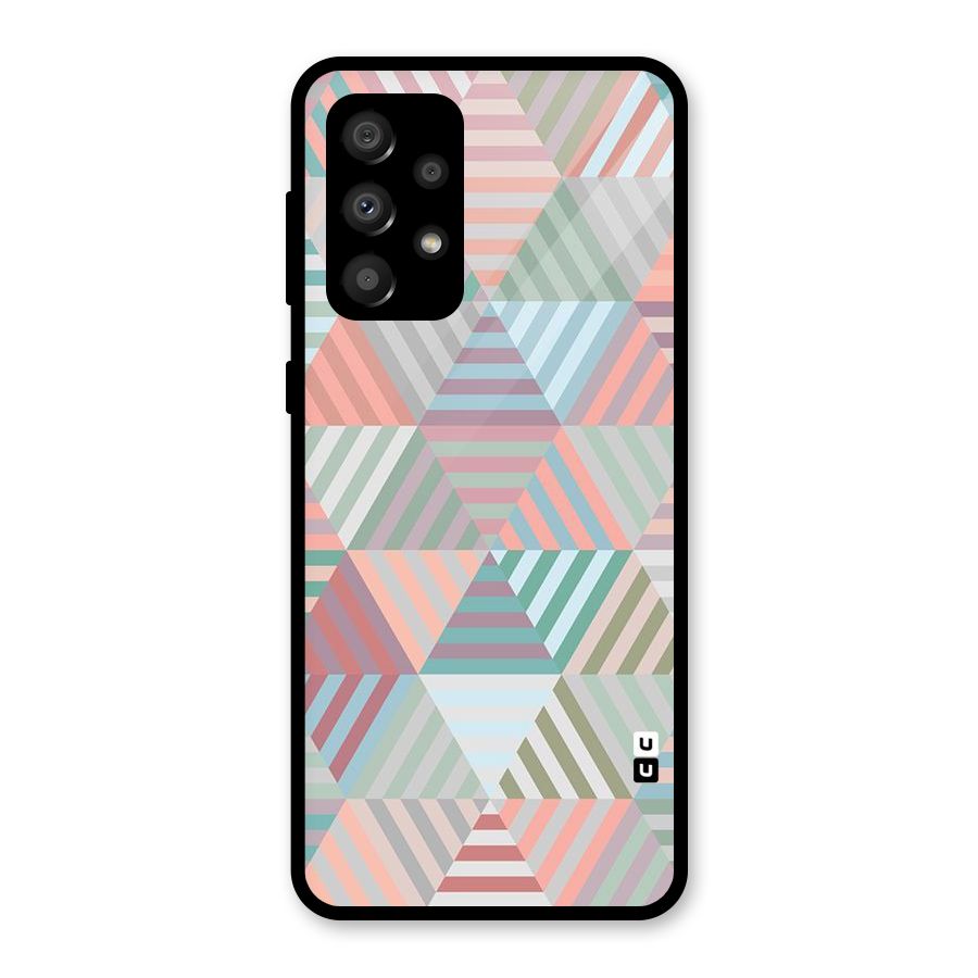 Abstract Triangle Lines Glass Back Case for Galaxy A32