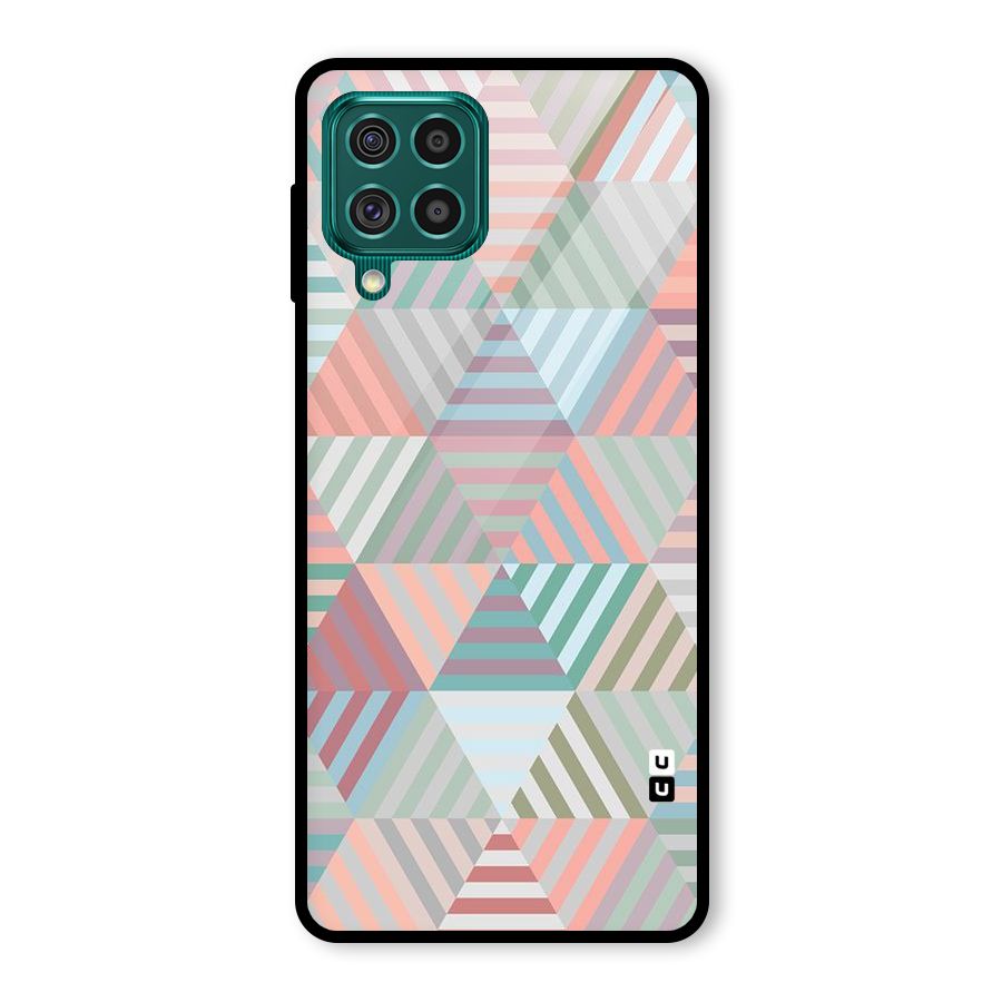 Abstract Triangle Lines Glass Back Case for Galaxy F62