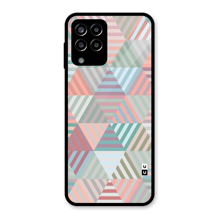 Abstract Triangle Lines Glass Back Case for Galaxy M33
