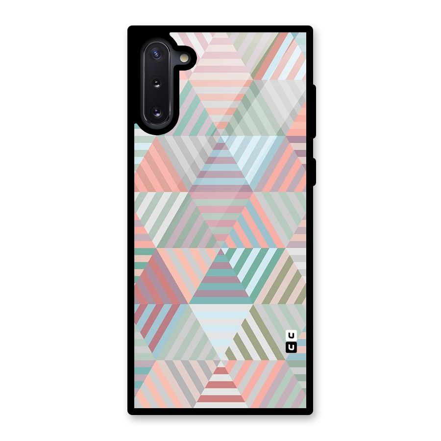 Abstract Triangle Lines Glass Back Case for Galaxy Note 10