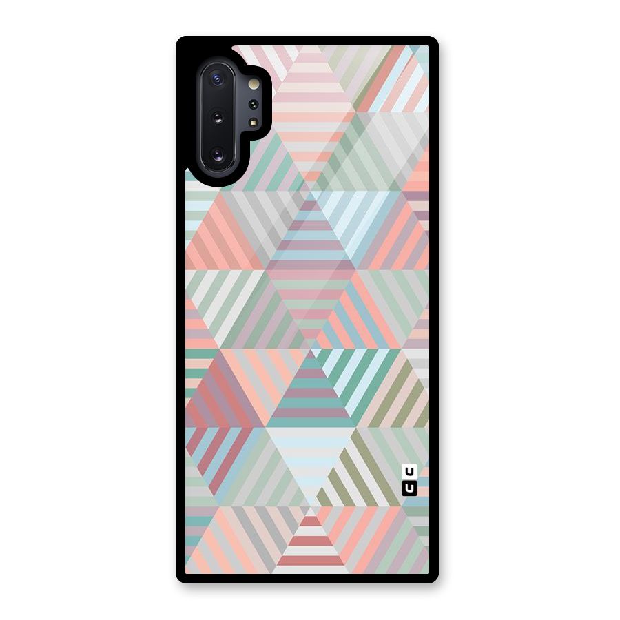 Abstract Triangle Lines Glass Back Case for Galaxy Note 10 Plus
