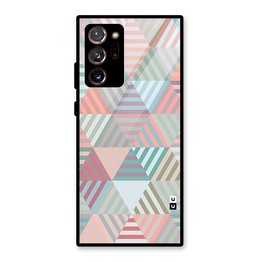 Abstract Triangle Lines Glass Back Case for Galaxy Note 20 Ultra