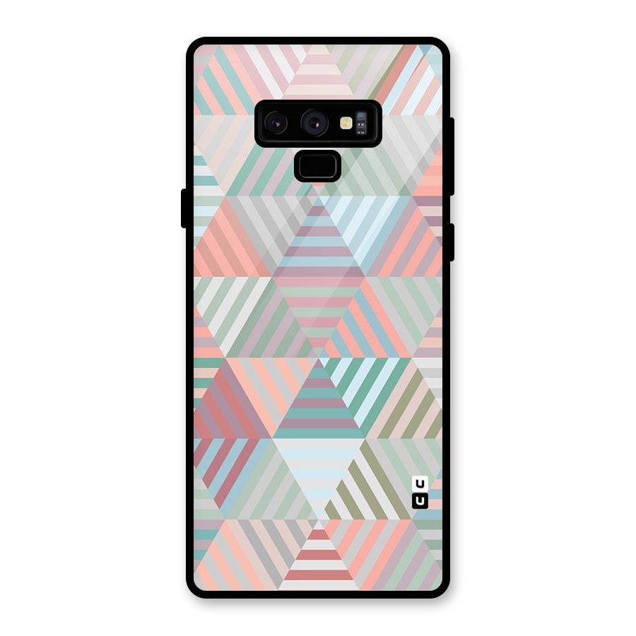 Abstract Triangle Lines Glass Back Case for Galaxy Note 9