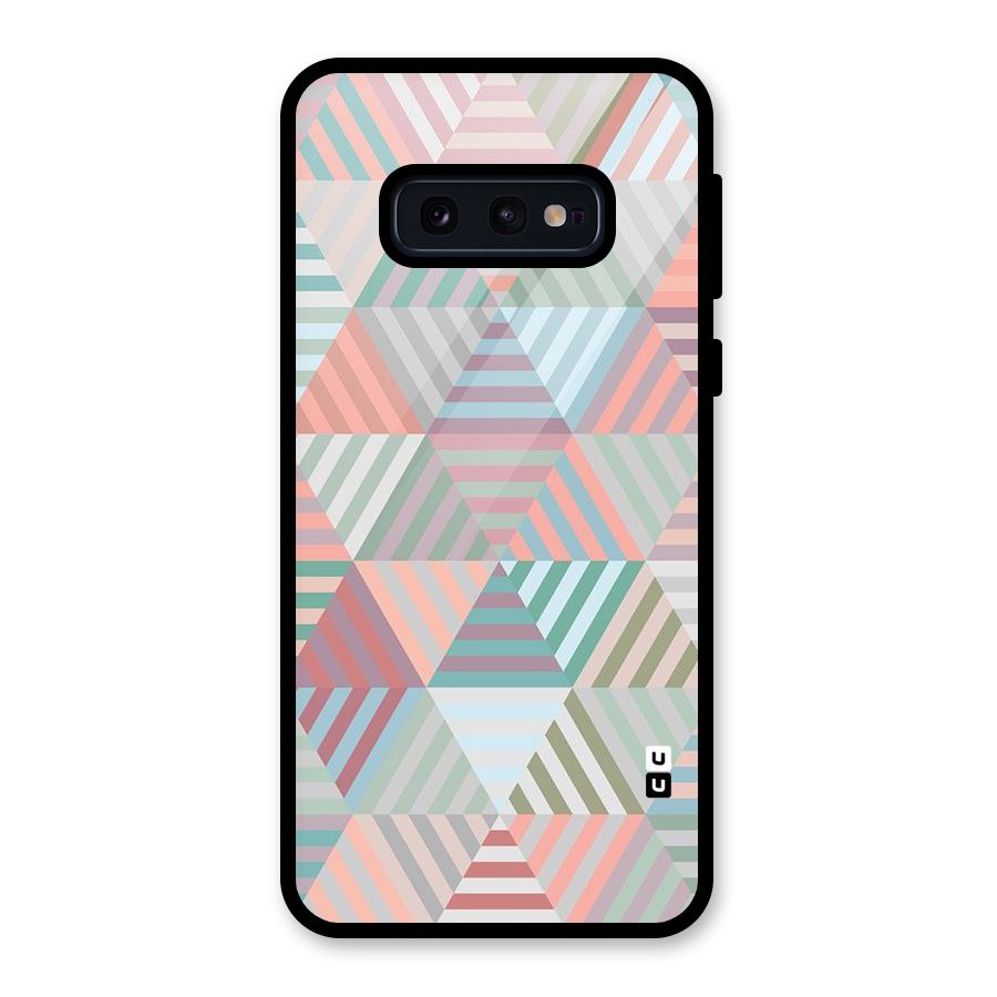 Abstract Triangle Lines Glass Back Case for Galaxy S10e
