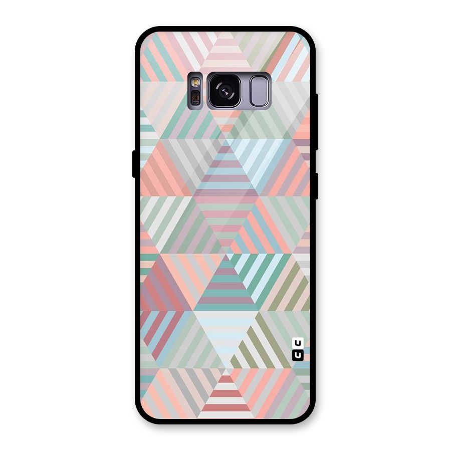 Abstract Triangle Lines Glass Back Case for Galaxy S8