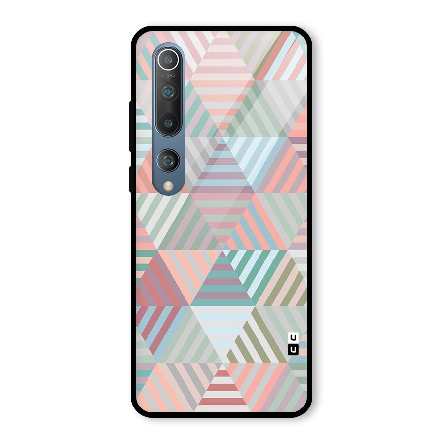 Abstract Triangle Lines Glass Back Case for Mi 10