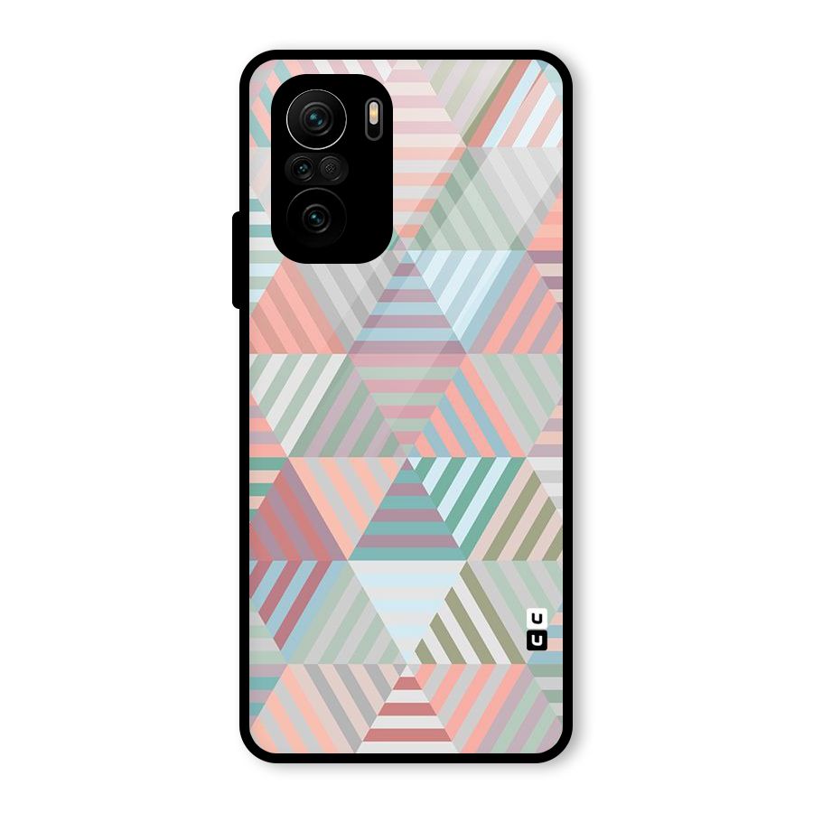 Abstract Triangle Lines Glass Back Case for Mi 11x