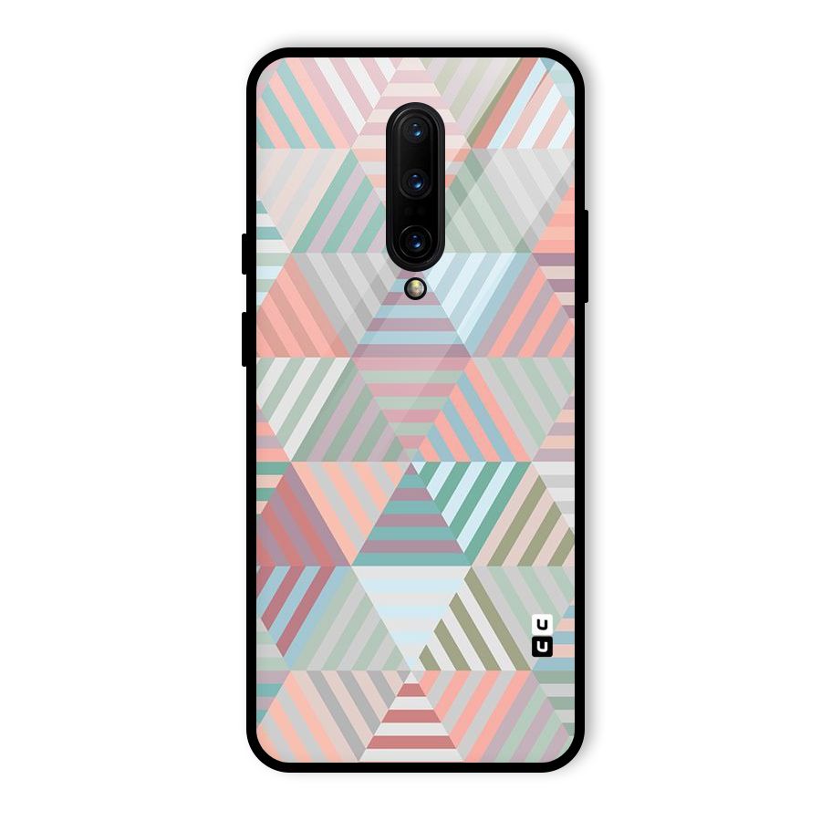 Abstract Triangle Lines Glass Back Case for OnePlus 7 Pro