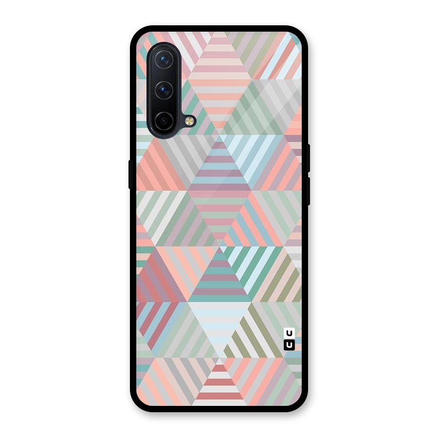 Abstract Triangle Lines Glass Back Case for OnePlus Nord CE 5G