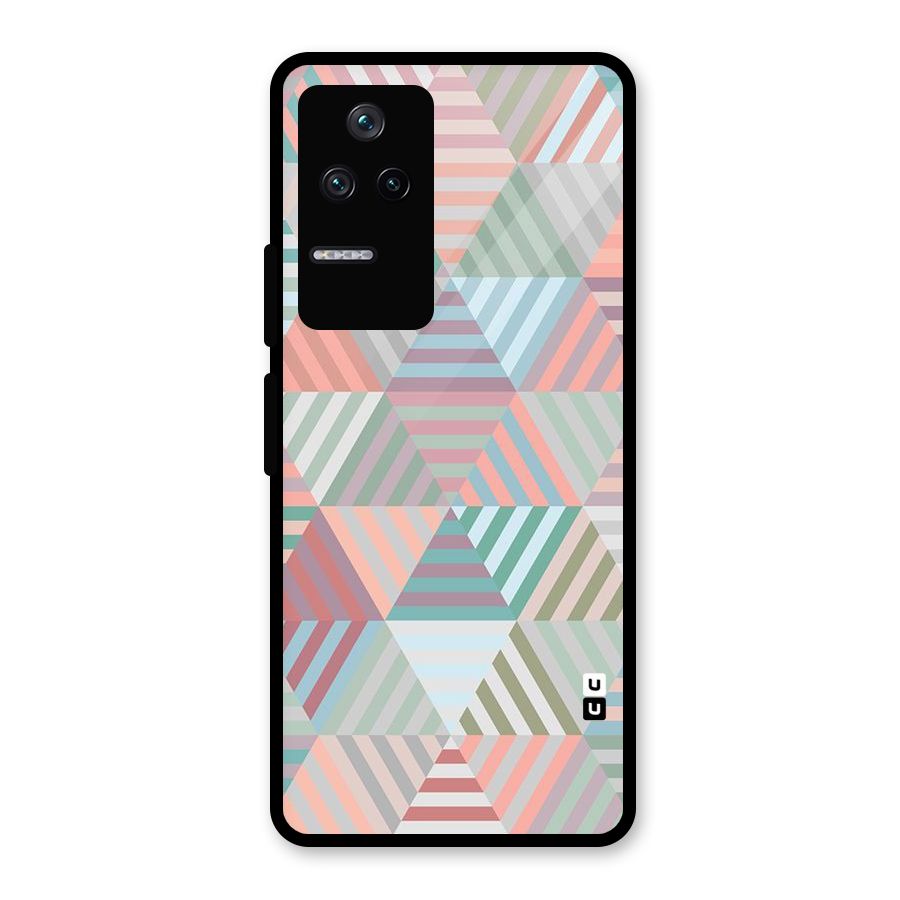 Abstract Triangle Lines Glass Back Case for Poco F4 5G