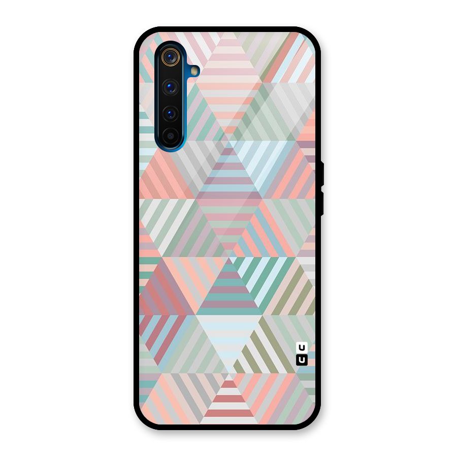 Abstract Triangle Lines Glass Back Case for Realme 6 Pro