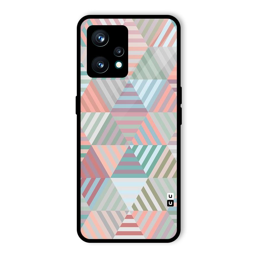 Abstract Triangle Lines Glass Back Case for Realme 9 Pro Plus 5G