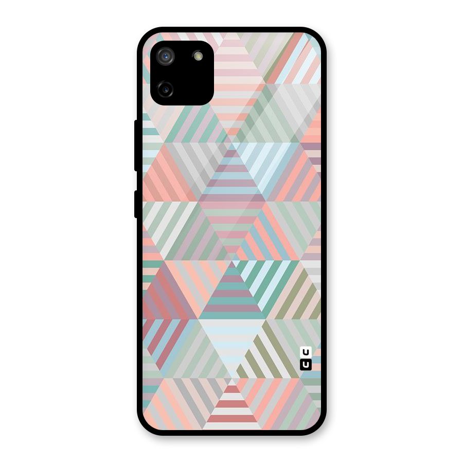 Abstract Triangle Lines Glass Back Case for Realme C11