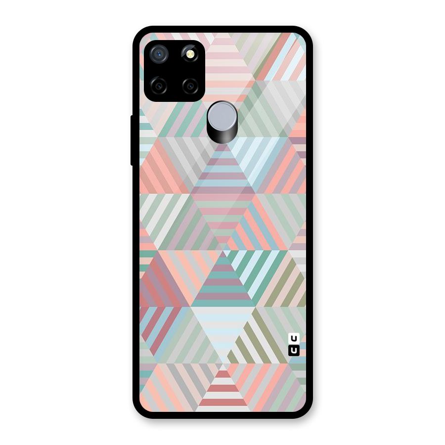 Abstract Triangle Lines Glass Back Case for Realme C12