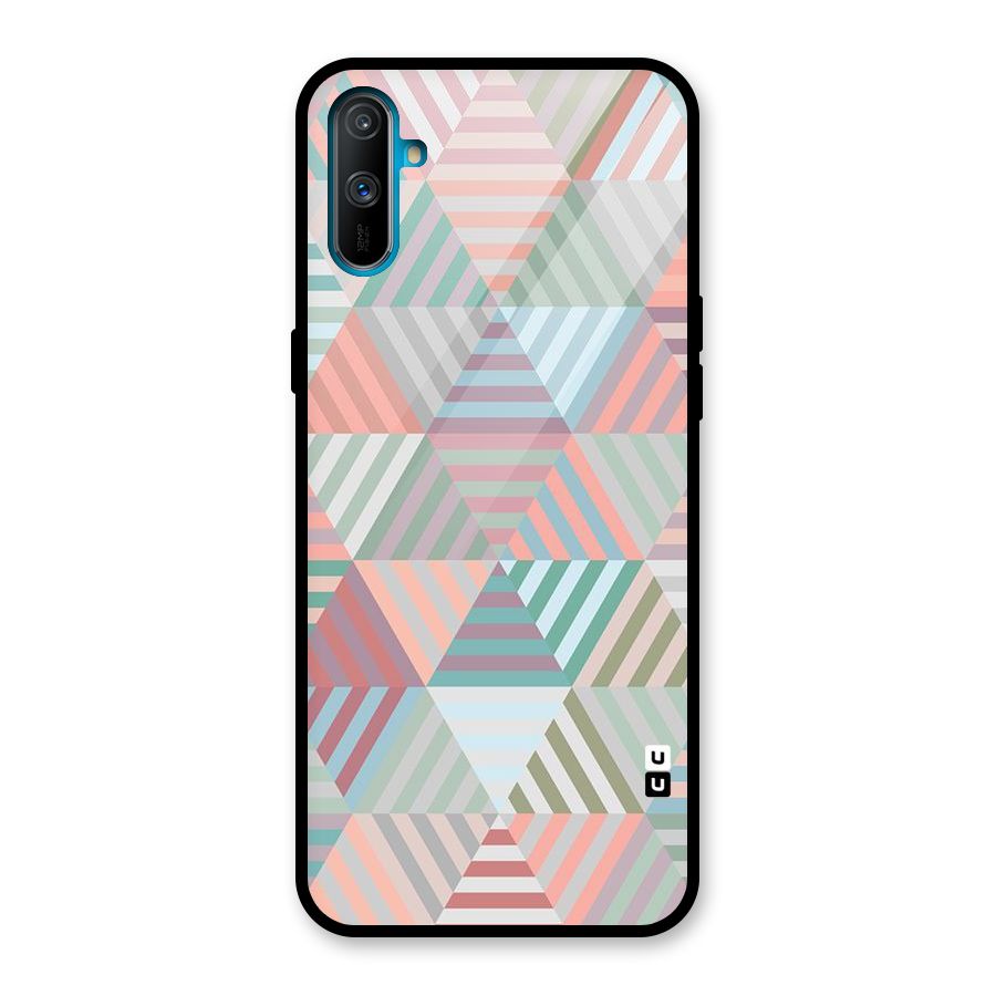 Abstract Triangle Lines Glass Back Case for Realme C3