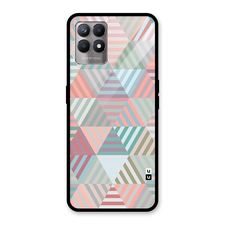 Abstract Triangle Lines Glass Back Case for Realme Narzo 50