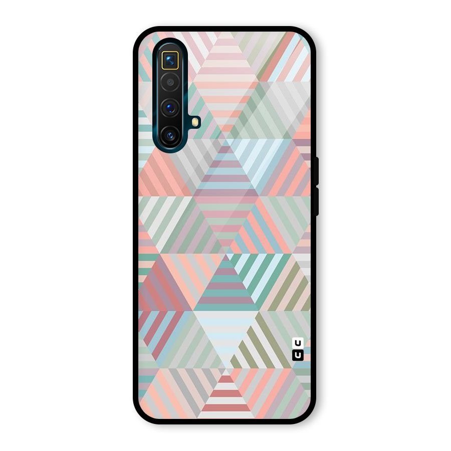 Abstract Triangle Lines Glass Back Case for Realme X3 SuperZoom