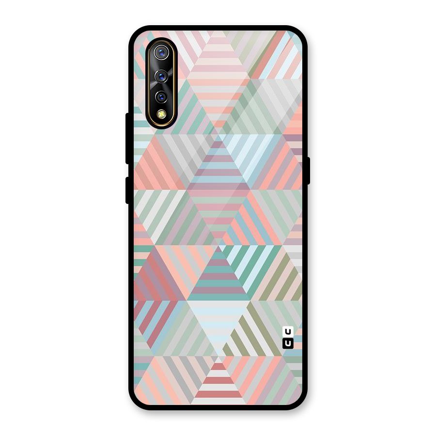 Abstract Triangle Lines Glass Back Case for Vivo S1